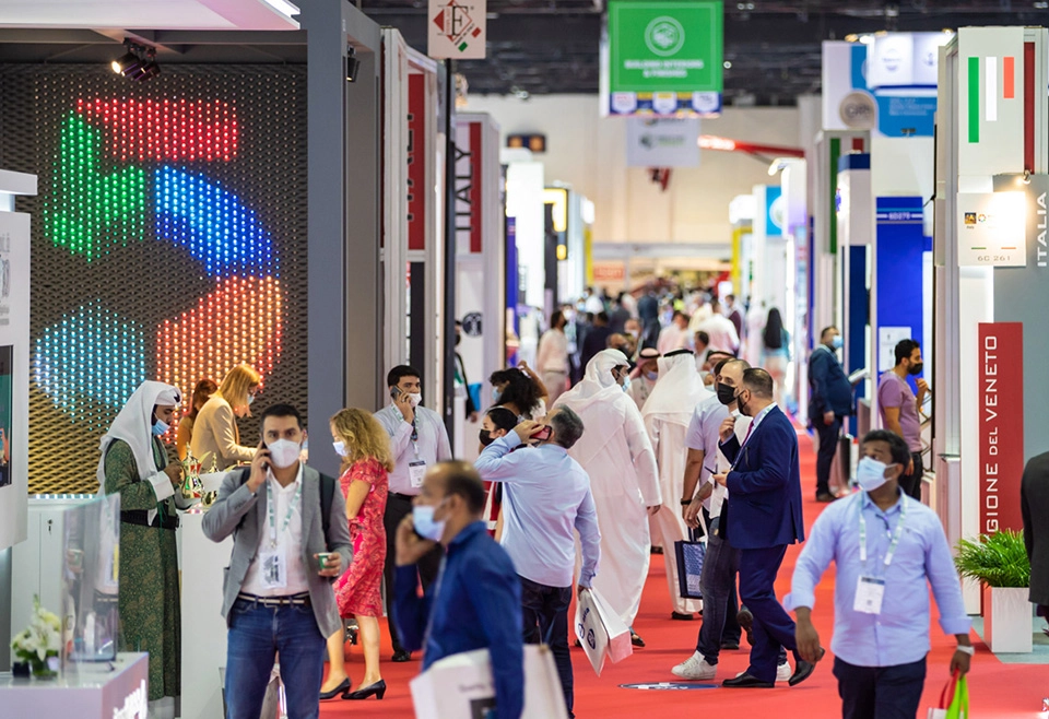 The crowds at Big 5 Global in Dubai