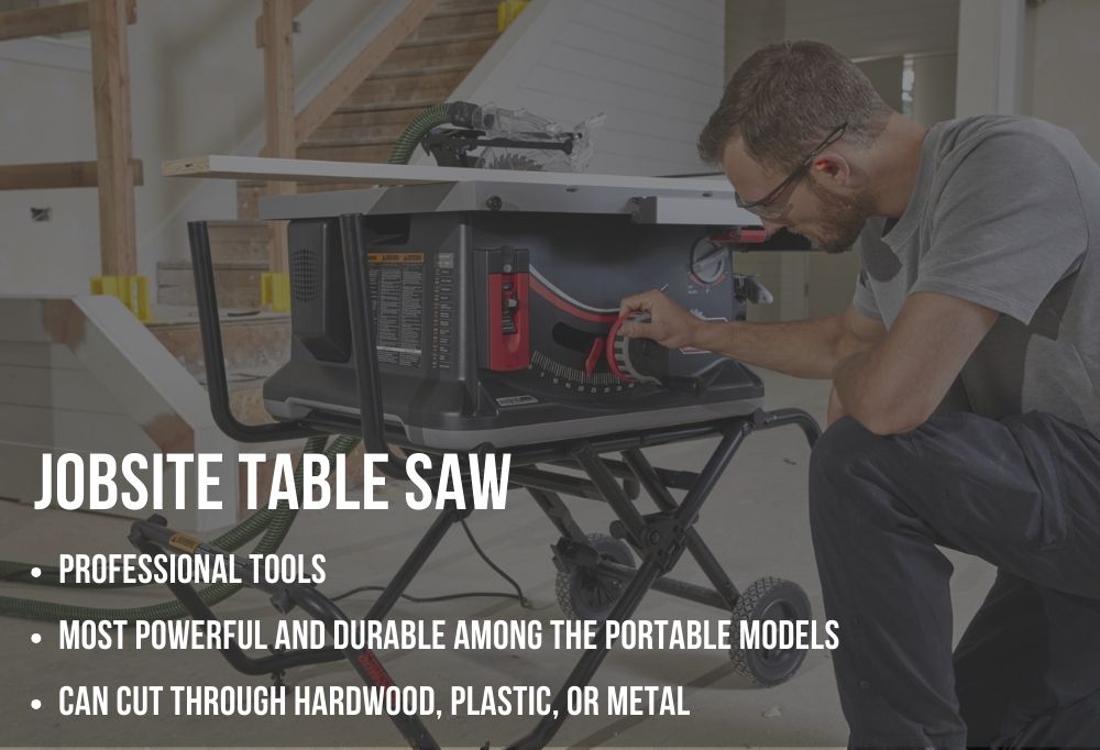 typography about jobsite table saws