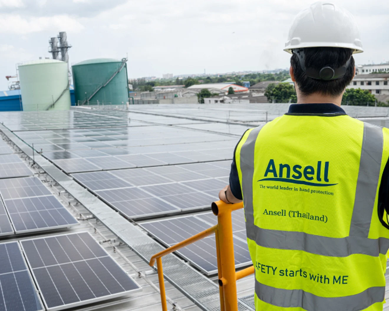 A photo of an industry worker wearing Ansell Limited PPE products