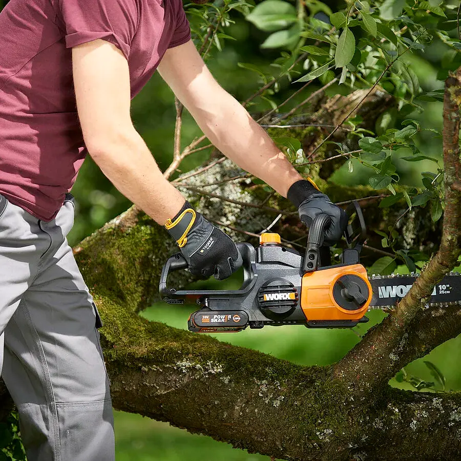 picture of the Worx battery chainsaw