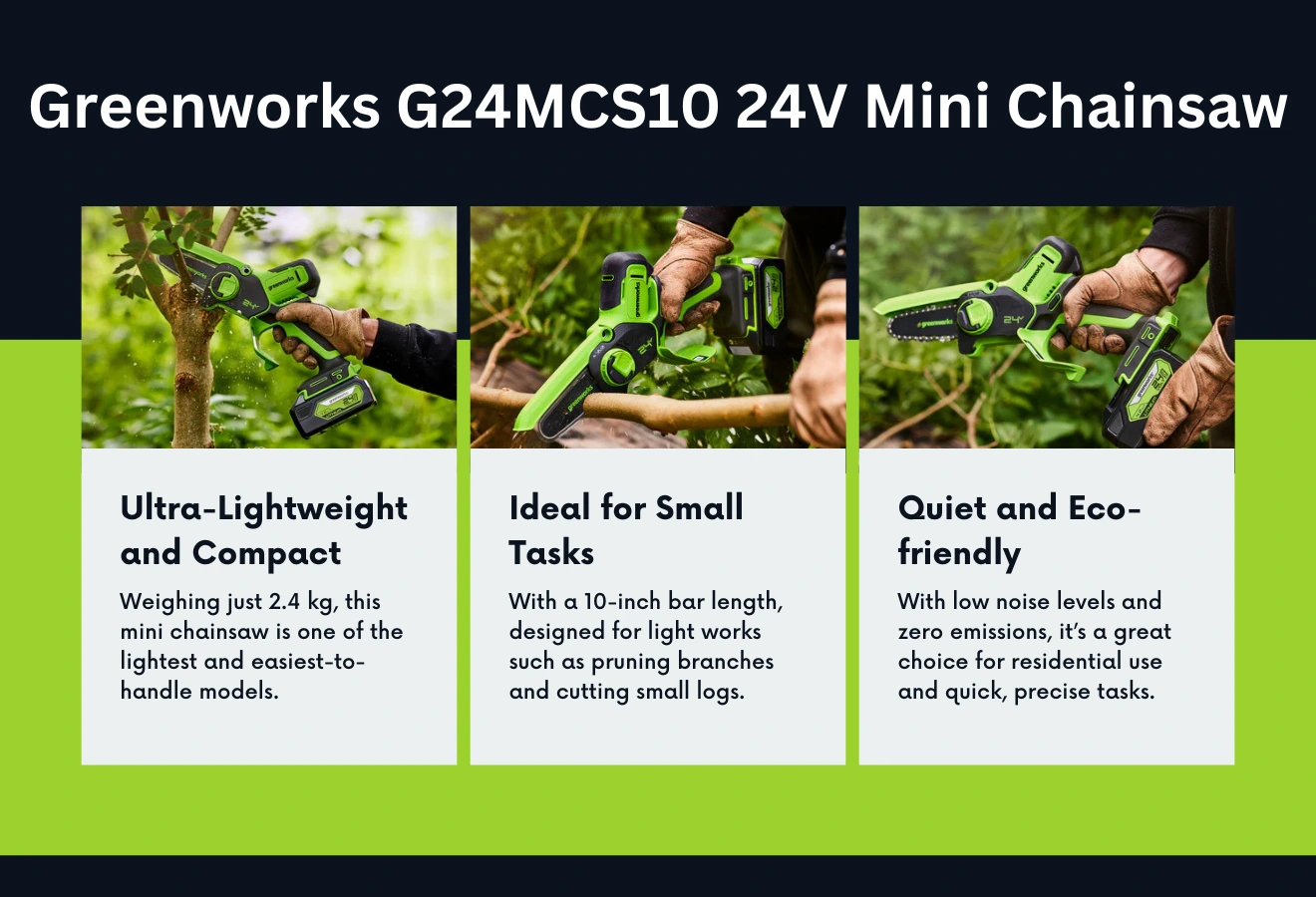 an infographic photo of the features of the Stihl MSE 141 Electric Chainsaw