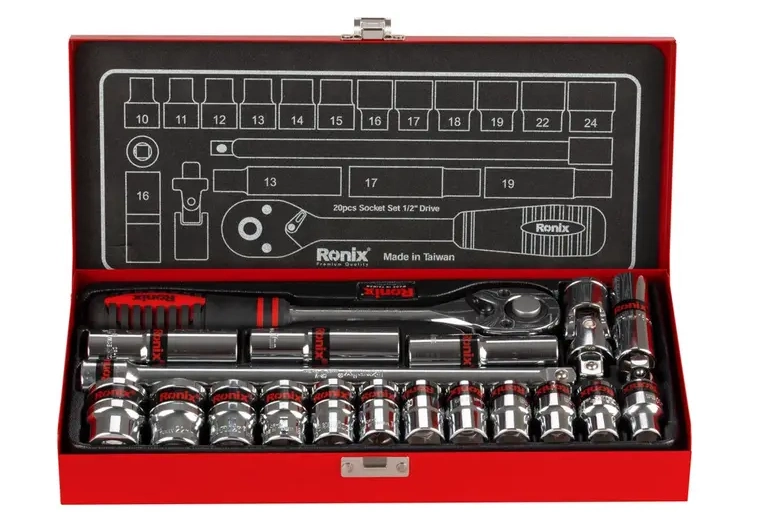 The Ronix RH-2620 Universal Joint Wrench and Socket Set