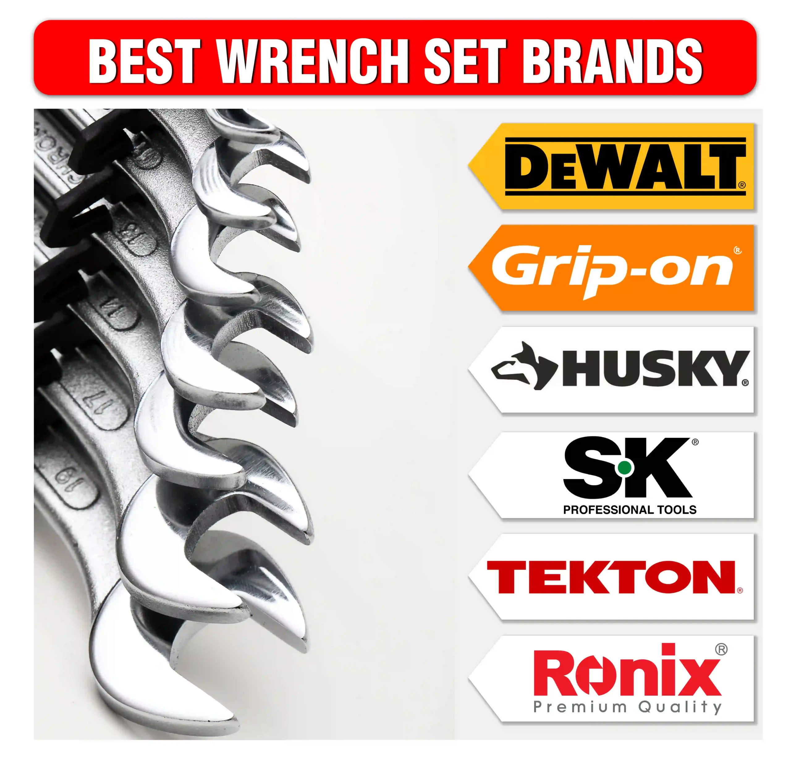 infographic featuring best wrench set brands