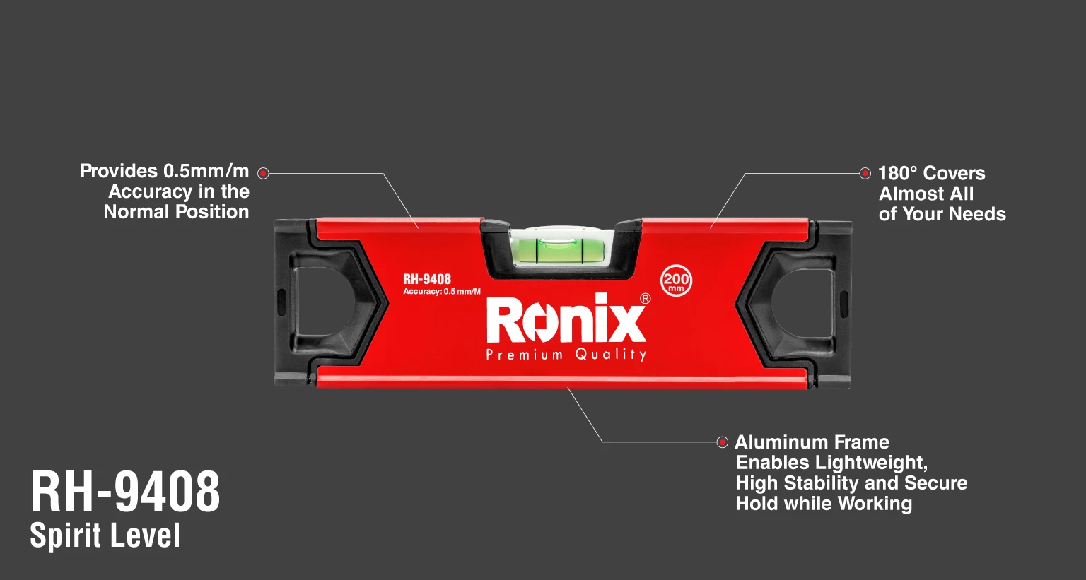 Ronix RH-9408 spirit level