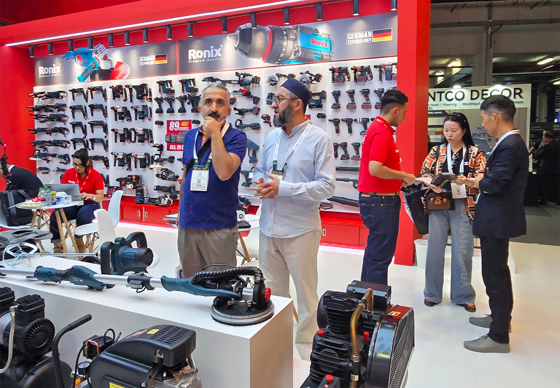 Visitors exploring the Ronix booth at the Big 5 Global Exhibition