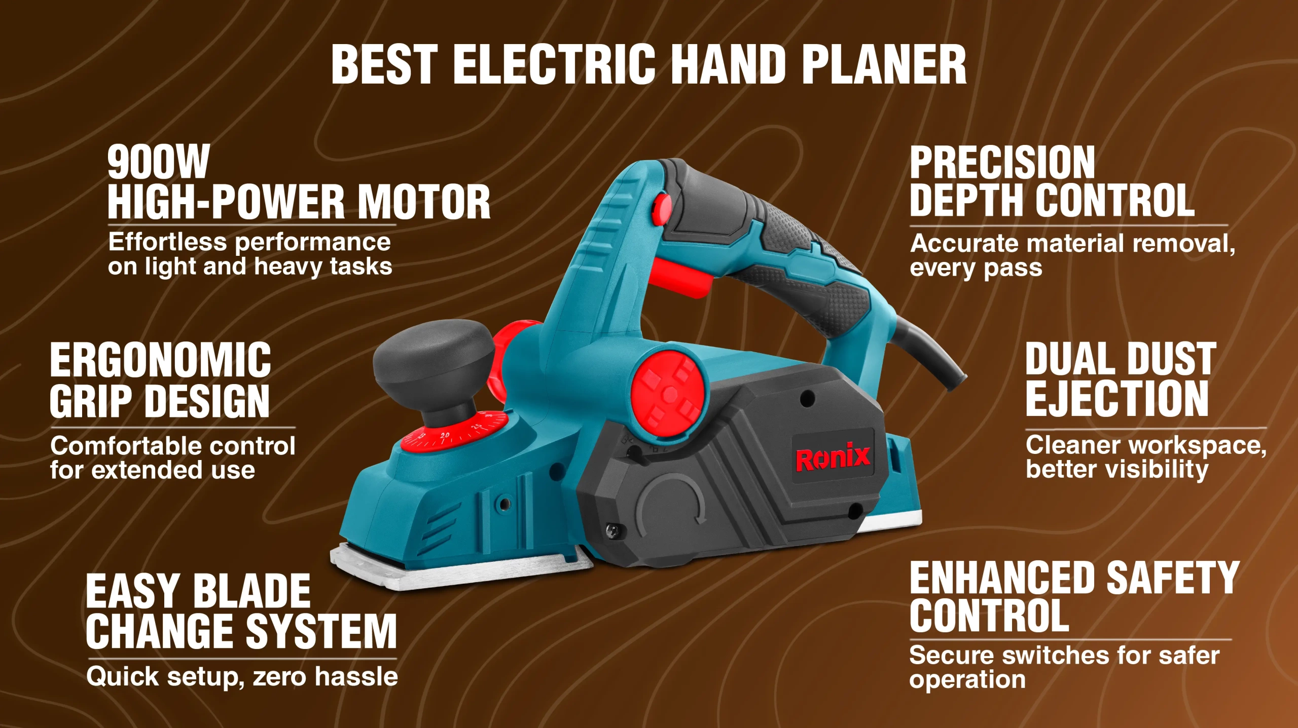 infographic of the best electric hand planer