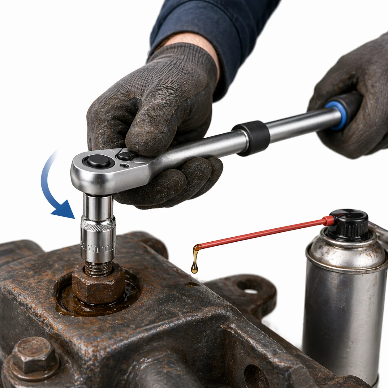 How to Use a Socket Wrench to Loosen a Bolt