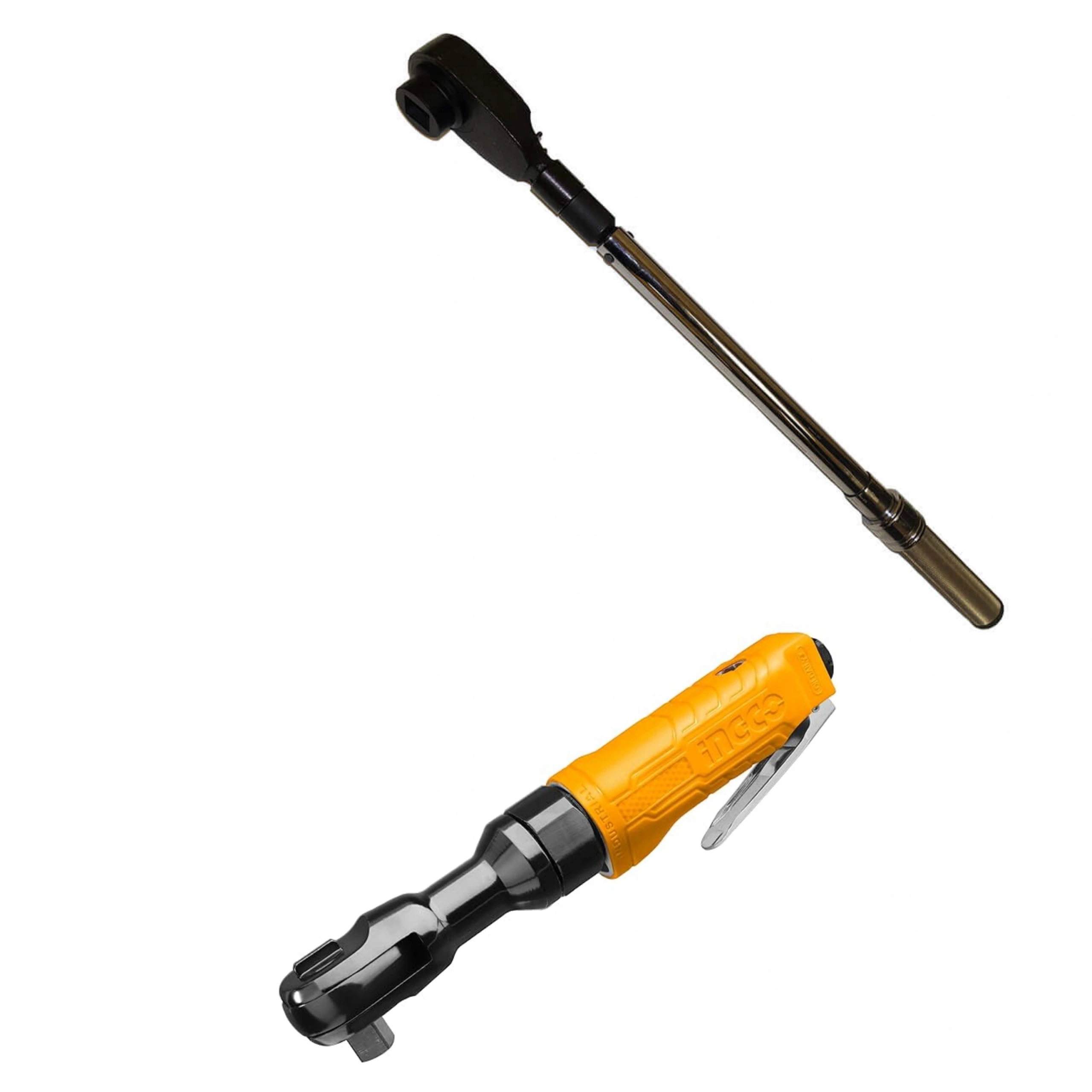 A Torque Wrench and an Air Ratchet Wrench