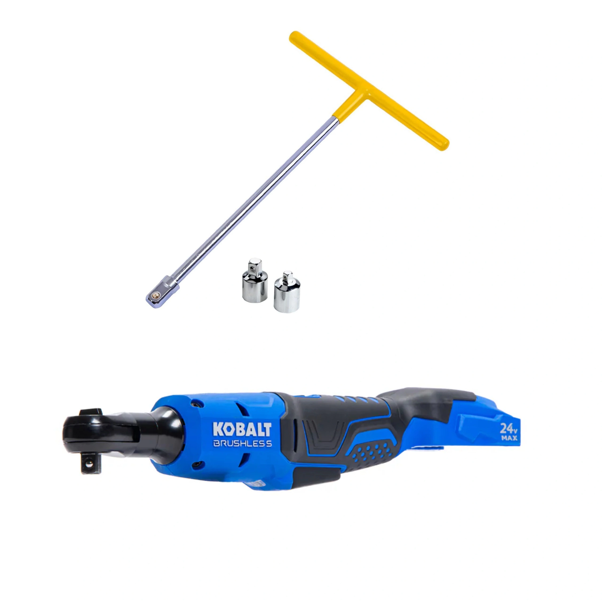 A T-Handle Wrench and an Electric (Cordless) Ratchet