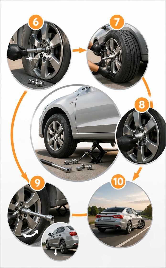 Use a Socket Wrench to Change a Tire