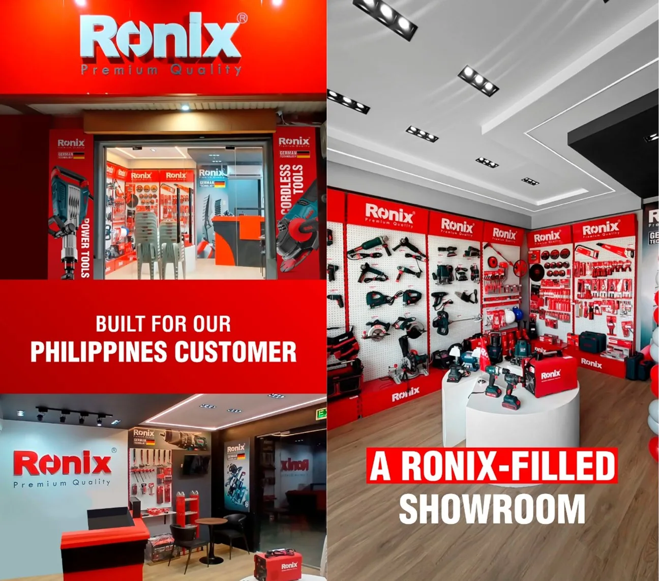A collage of Ronix free advertising services for a Philippine customer