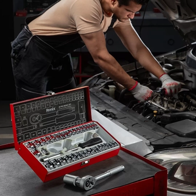 A Picture of Using a Socket Wrench