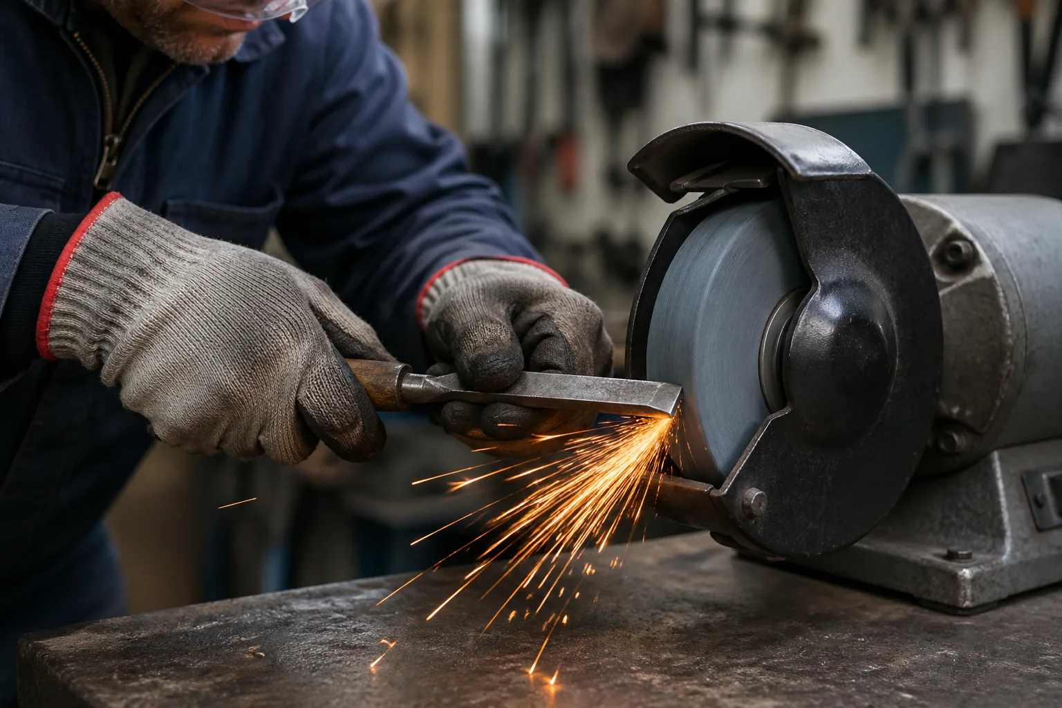 A Grinding Wheel Used for Sharpening