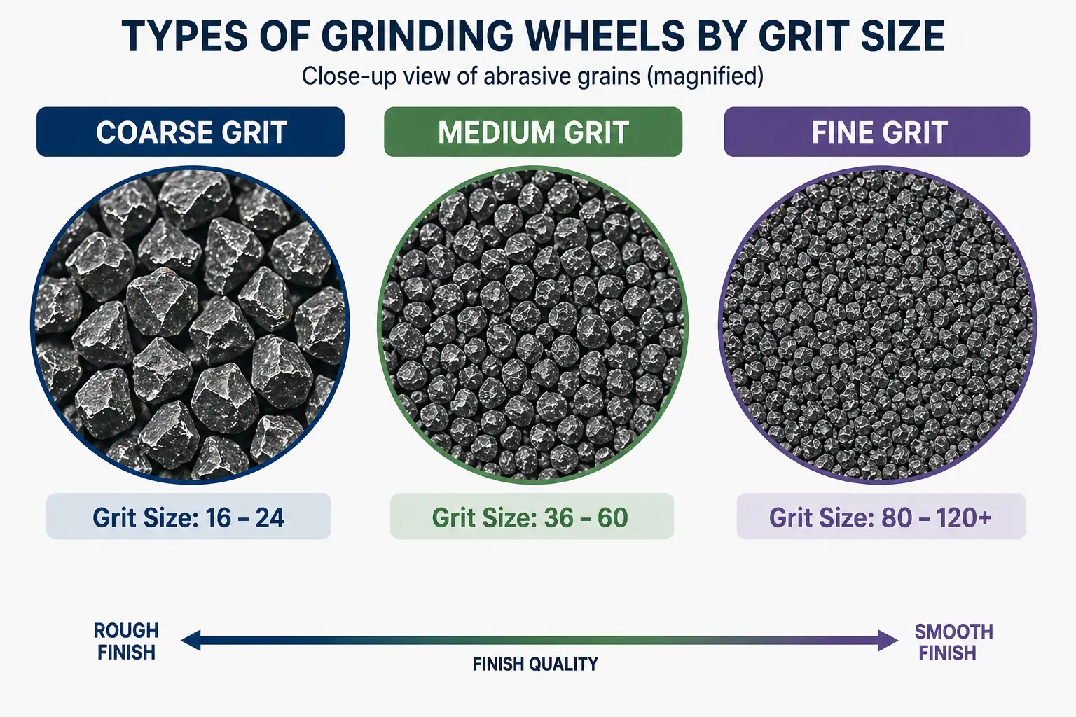 Types of Grinding Wheels by Grit Size