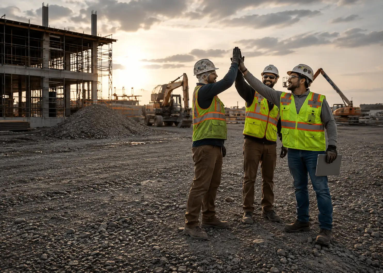 picture of 3 men in jobsite