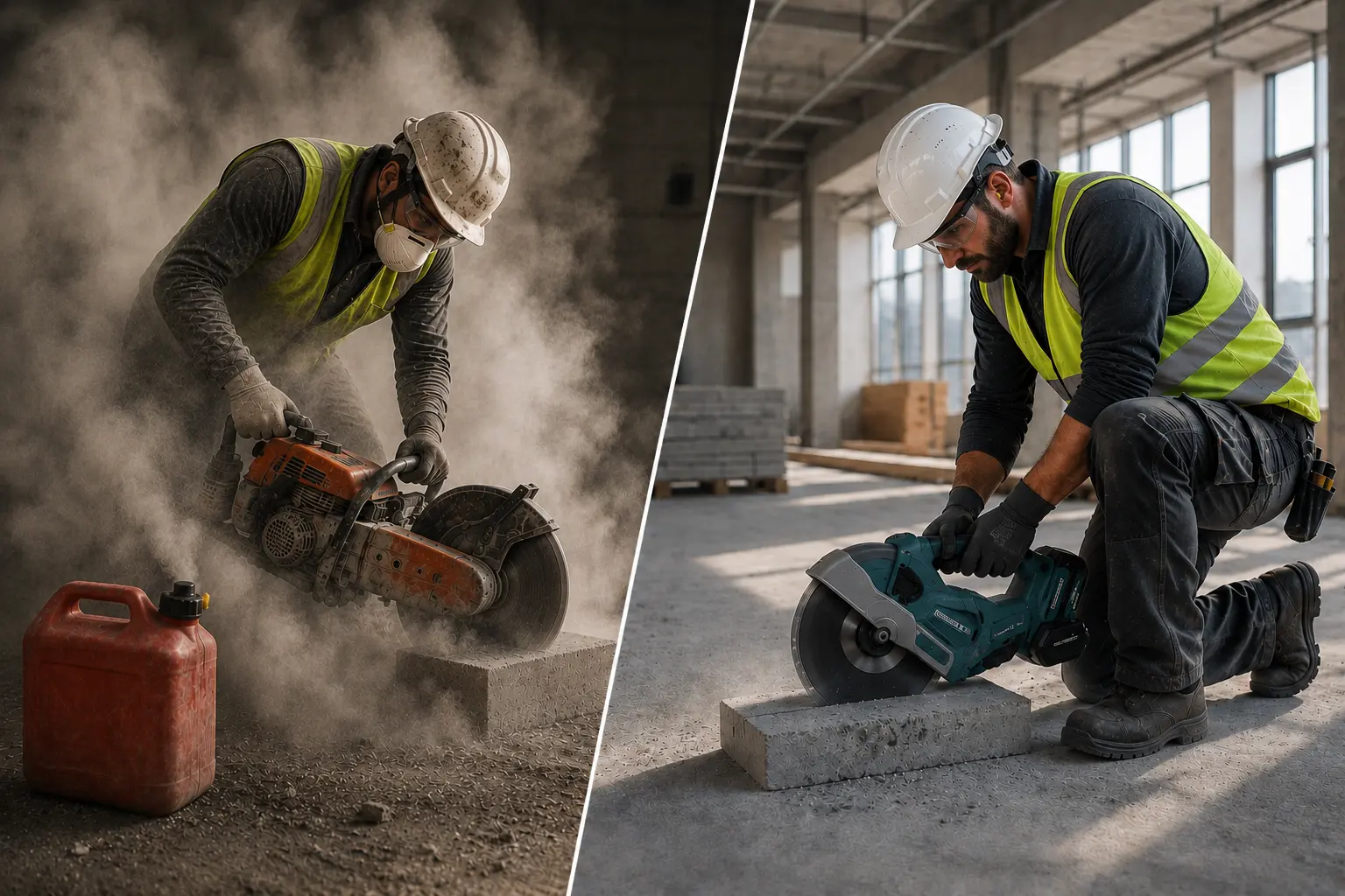 Gas-powered tools vs cordless power tools