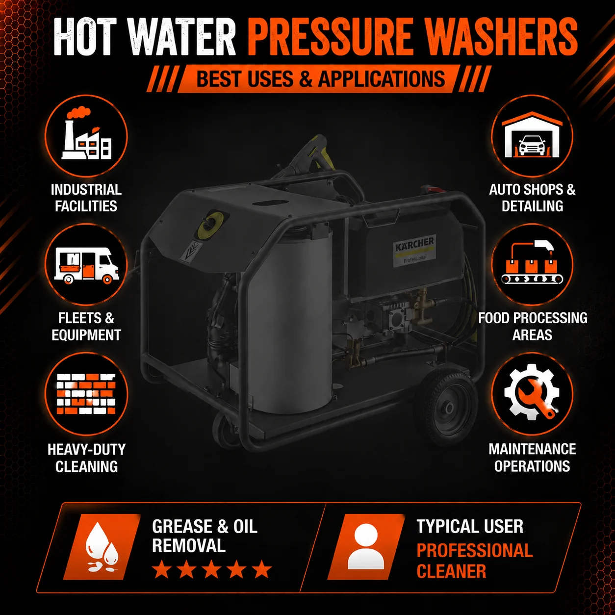 Hot Water Pressure Washer Applications