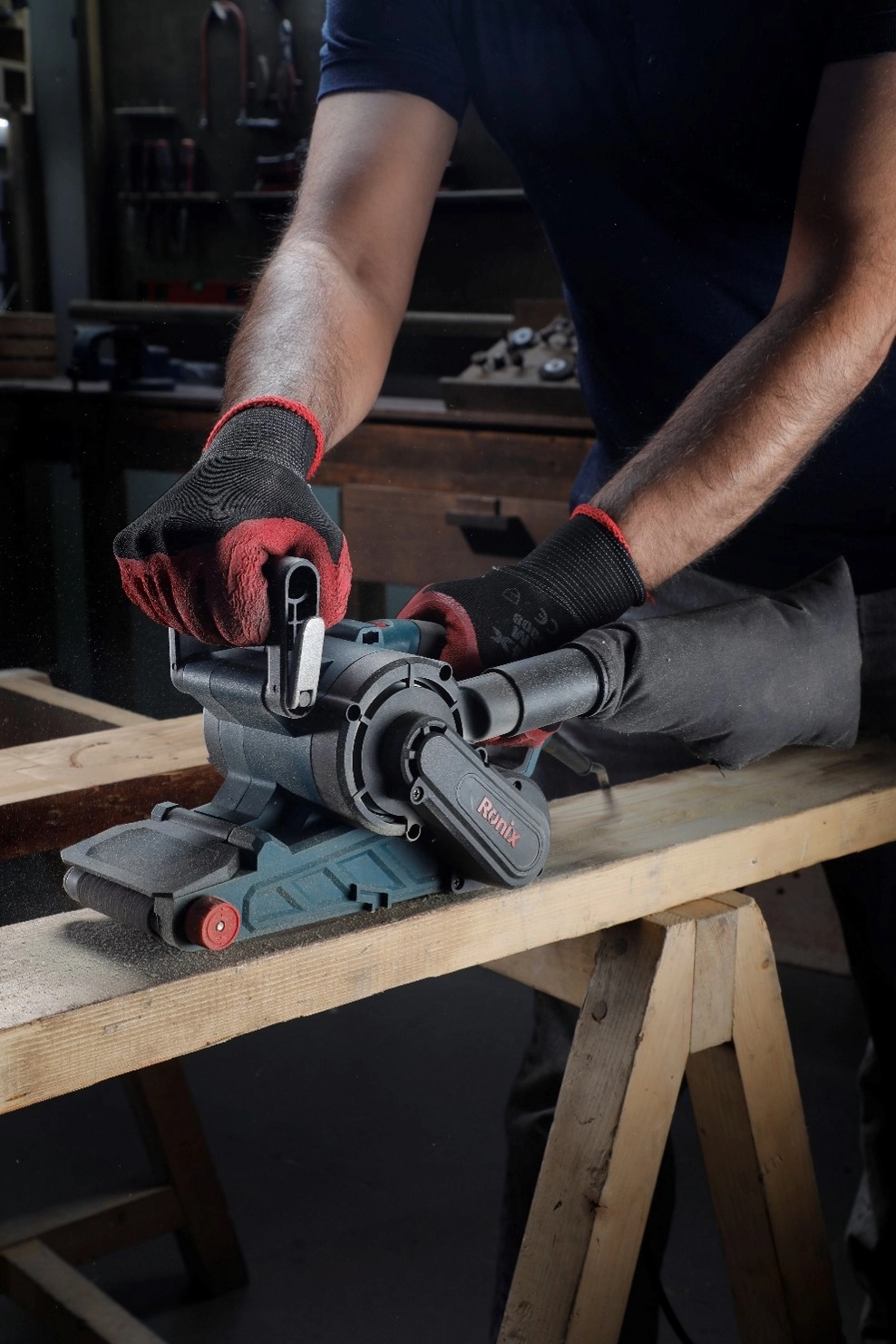 Using A Belt Sander to Level a Rough Wooden Board