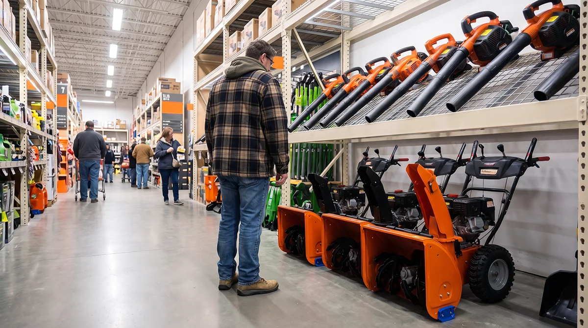 picture of a person choosing between blowers