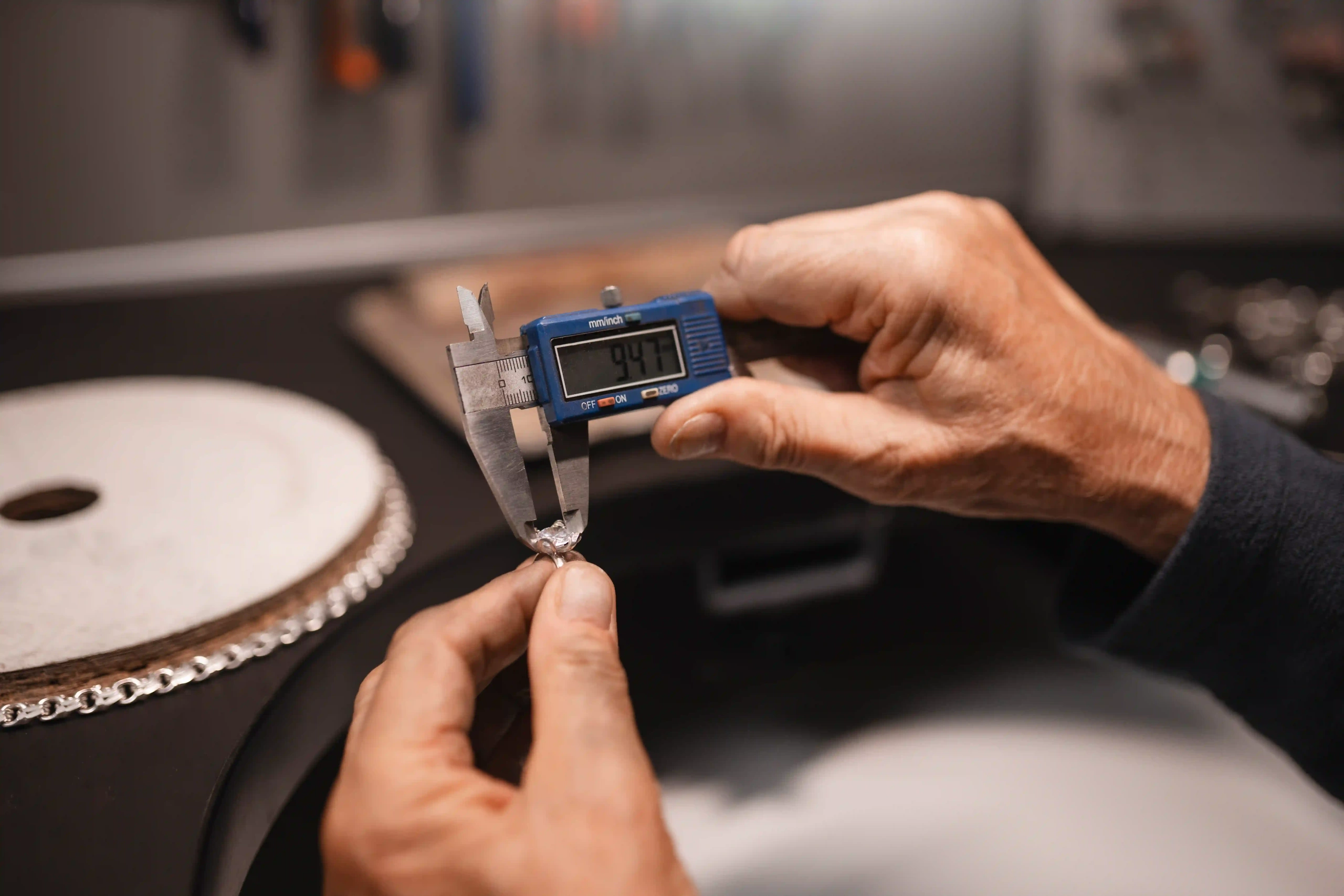 Picture of a person using a top-rated caliper