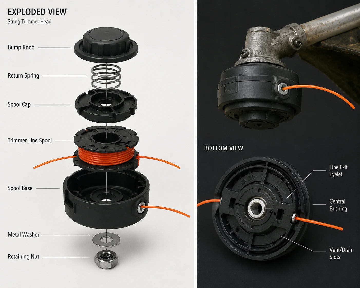String trimmer exploded view