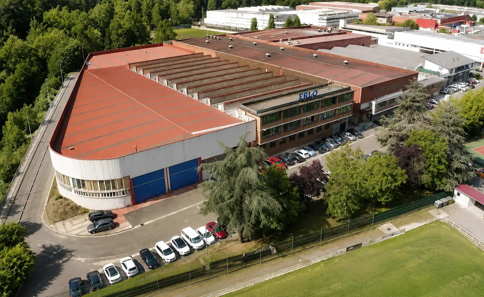 Aerial View of ERLO Group Headquarters and Manufacturing Facility