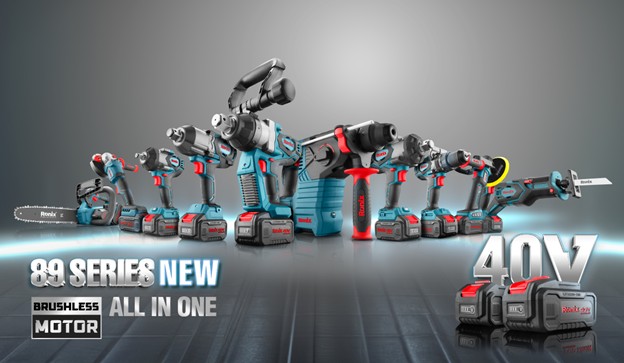 Una colección de la serie 89 inalámbrica de 40V de Ronix