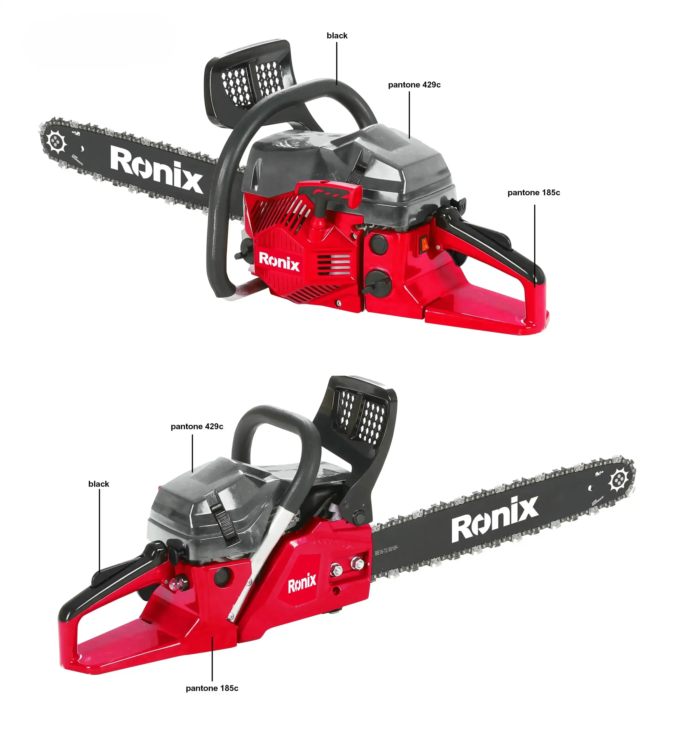 Ronix 4650 de gasolina utilizada para tala y corte de leña