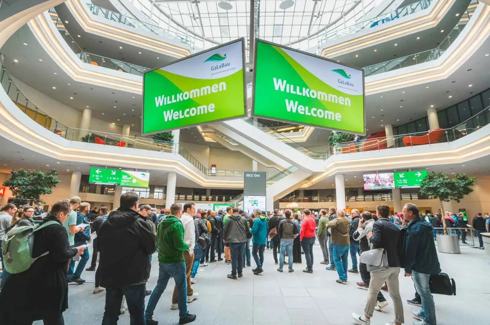 Vestíbulo de entrada de GaLaBau en NürnbergMesse