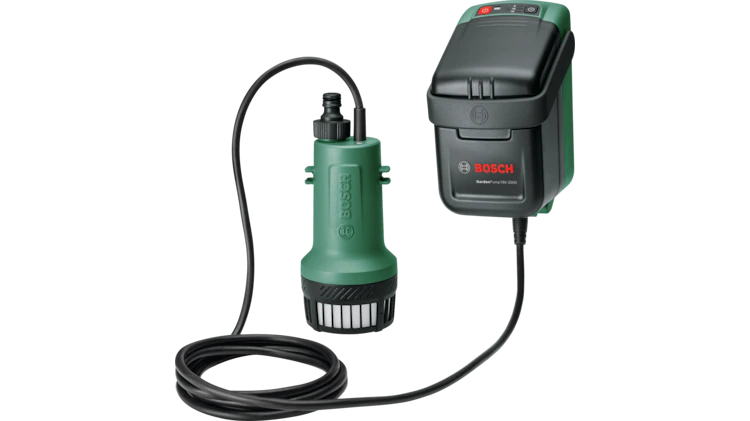 Bomba de agua Bosch GardenPump 18V-2000 para riego con agua de lluvia- Fuente: https://www.bosch-diy.com