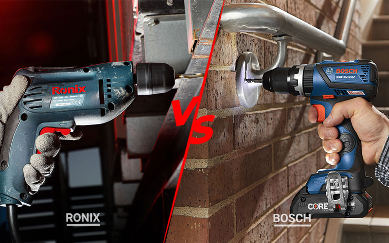 Comparaison de Perceuses Électriques Bosch et Ronix