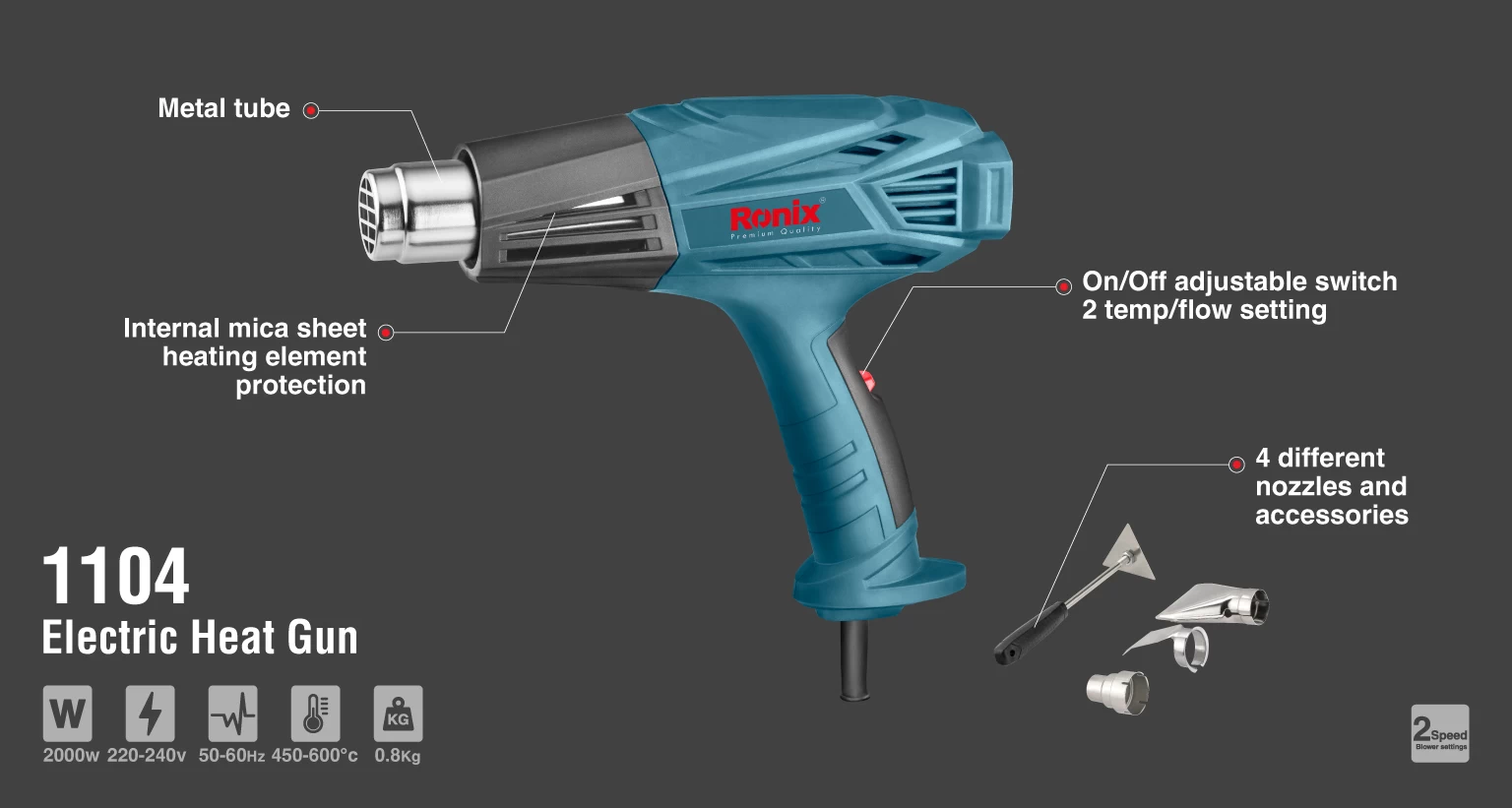 Electric  Heat Gun 2000W 2 Modes	_details