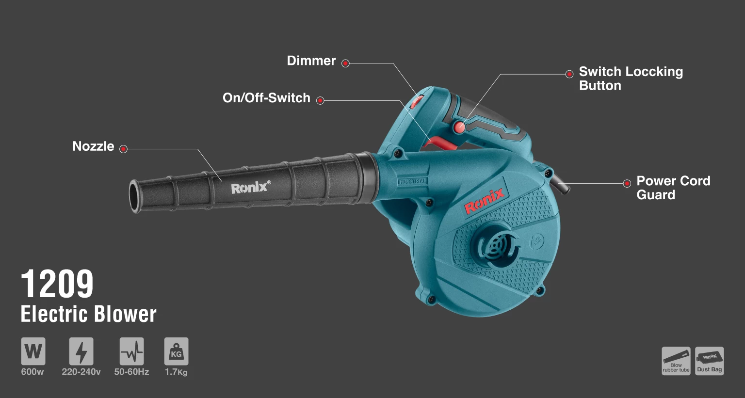 Electric Blower 600w-3000-16000 RPM_details