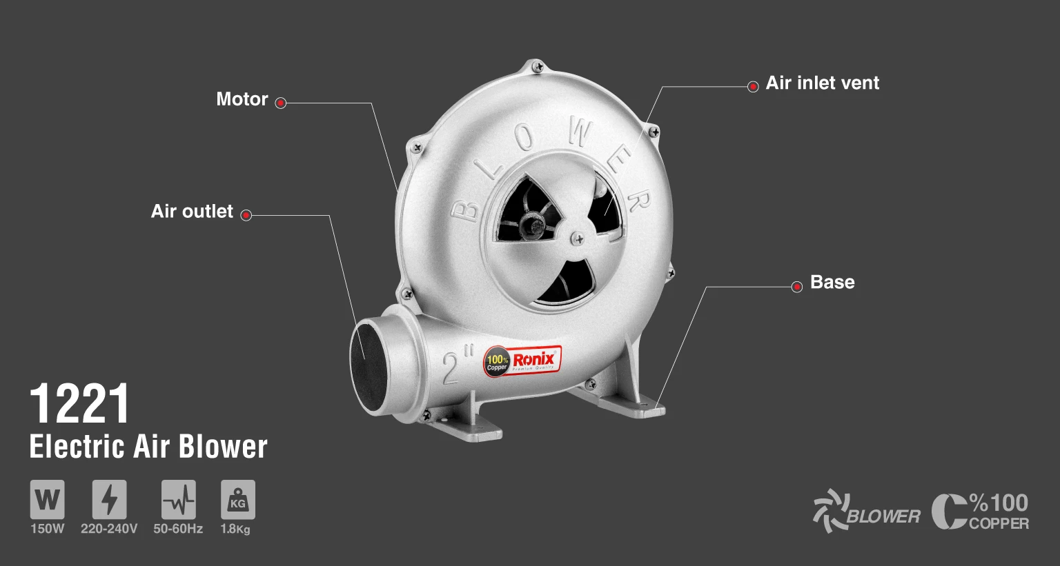 Electric Air Blower 150 W-2 inch_details