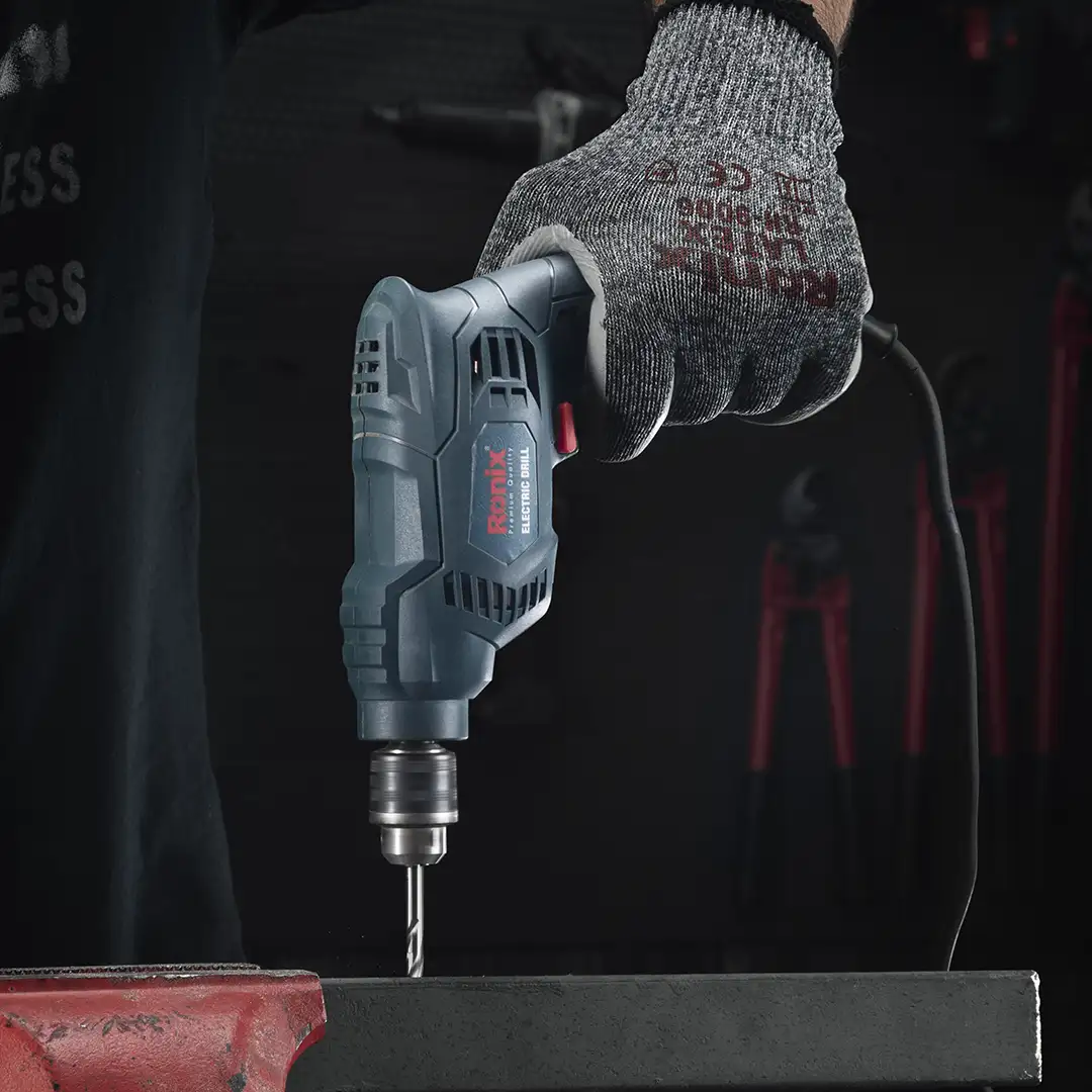 Perceuse Électrique 400 W - 220 V - Avec mandrin à clé 6.5 mm - 3800 tr/min