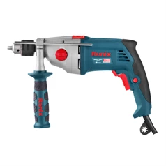 Ronix Corded Electric Drill, 1050W, 2 Speeds, Left Side View