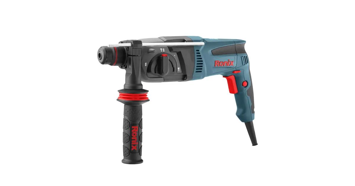 Ronix 2707 High-Performance Rotary Hammer Drill Corded Hammer Drill Double Switch Buttons to Change Functions Rotary Hammer