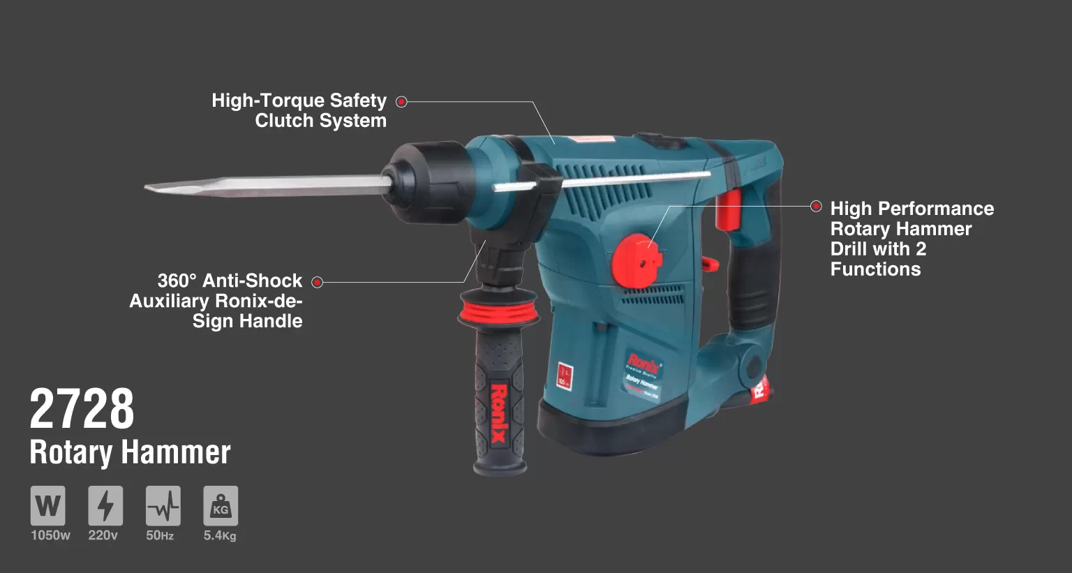 28 mm Rotary Hammer_details