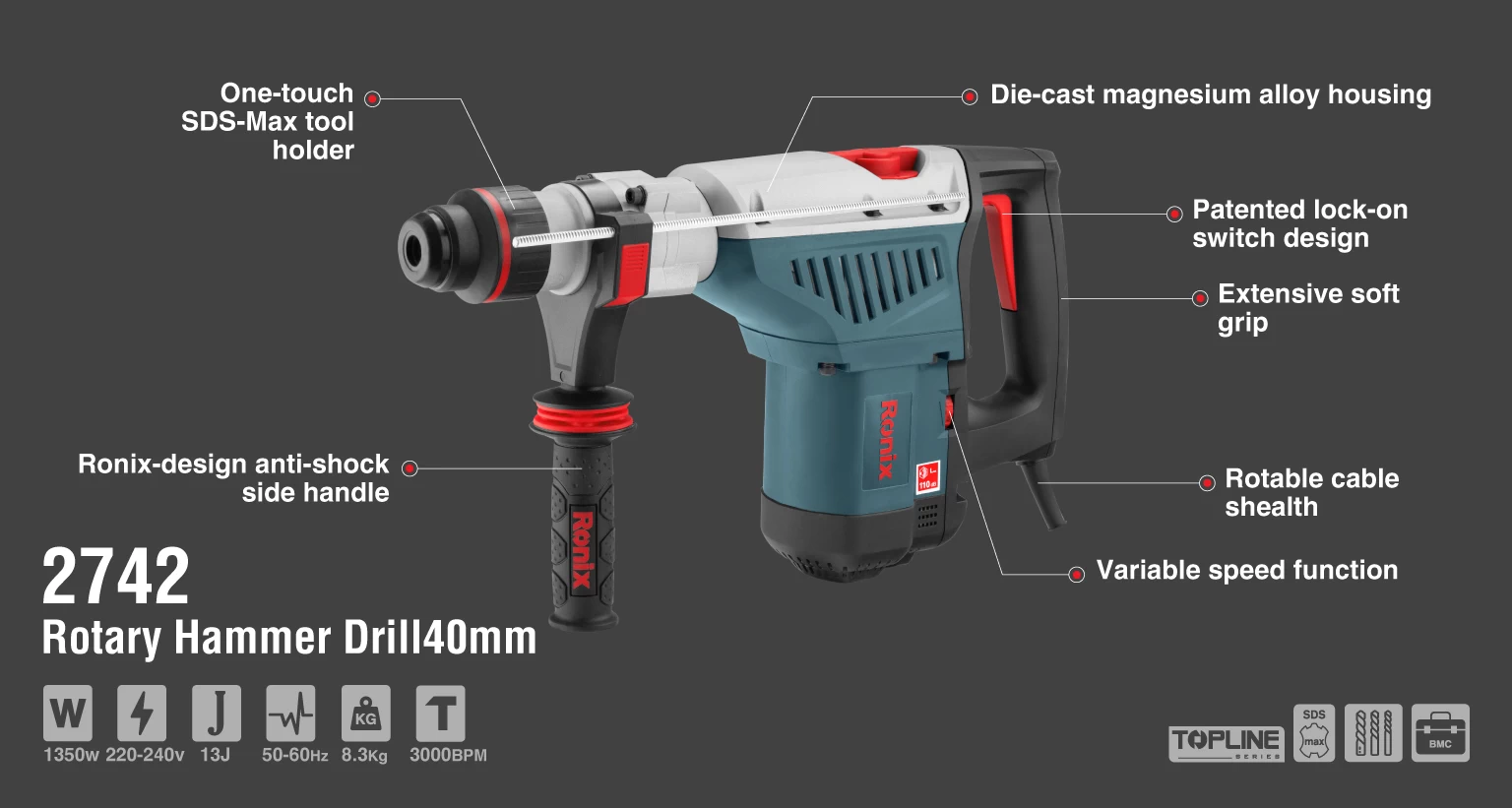 Rotary Hammer 1350W-40mm _details