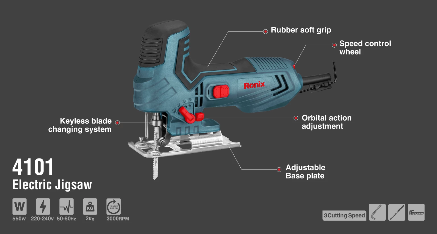 Scie Sauteuse - 550 W - 3000 tr/min_details