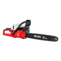 Ronix 4650 Gasoline Portable Chain Saw, 2300 W, 8500RPM, Angled Left General View