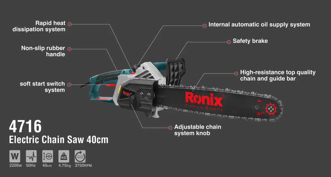 Ronix Electric Chain Saw 4716 with information