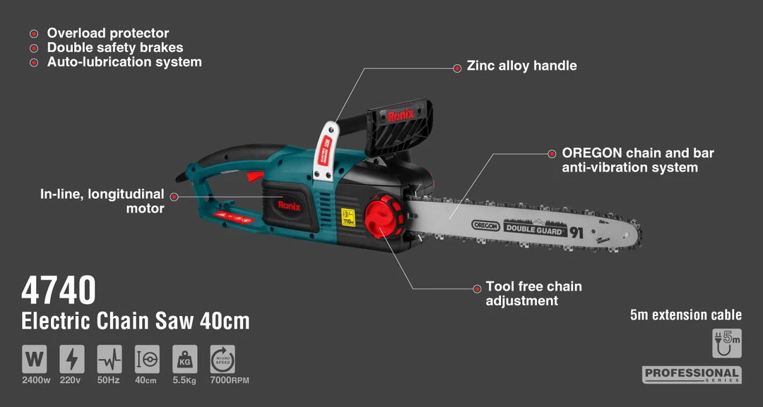 Ronix Electric chainsaw 4740 with information