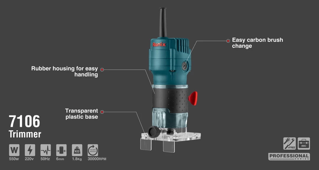 Ronix Electric Trimmer 7106 with information