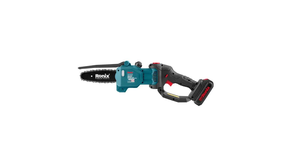 Ronix 8600 Cordless Mini Chain Saw 20V 2.0ah 3800rpm Power Tool Set Electric Saw Portable Home Garden Power Tool