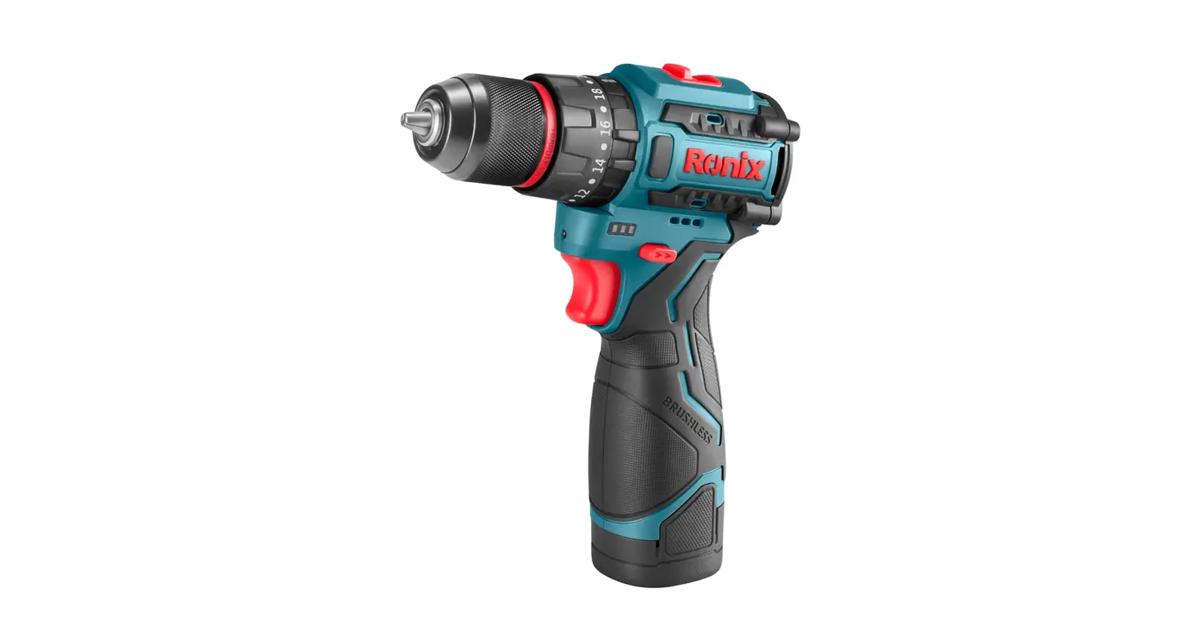 Ronix 8012 Electric Drill High-Performance Motor 2 Variable Speed Cordless Drill with an Adjustable Clutch Cordless Drill Driver