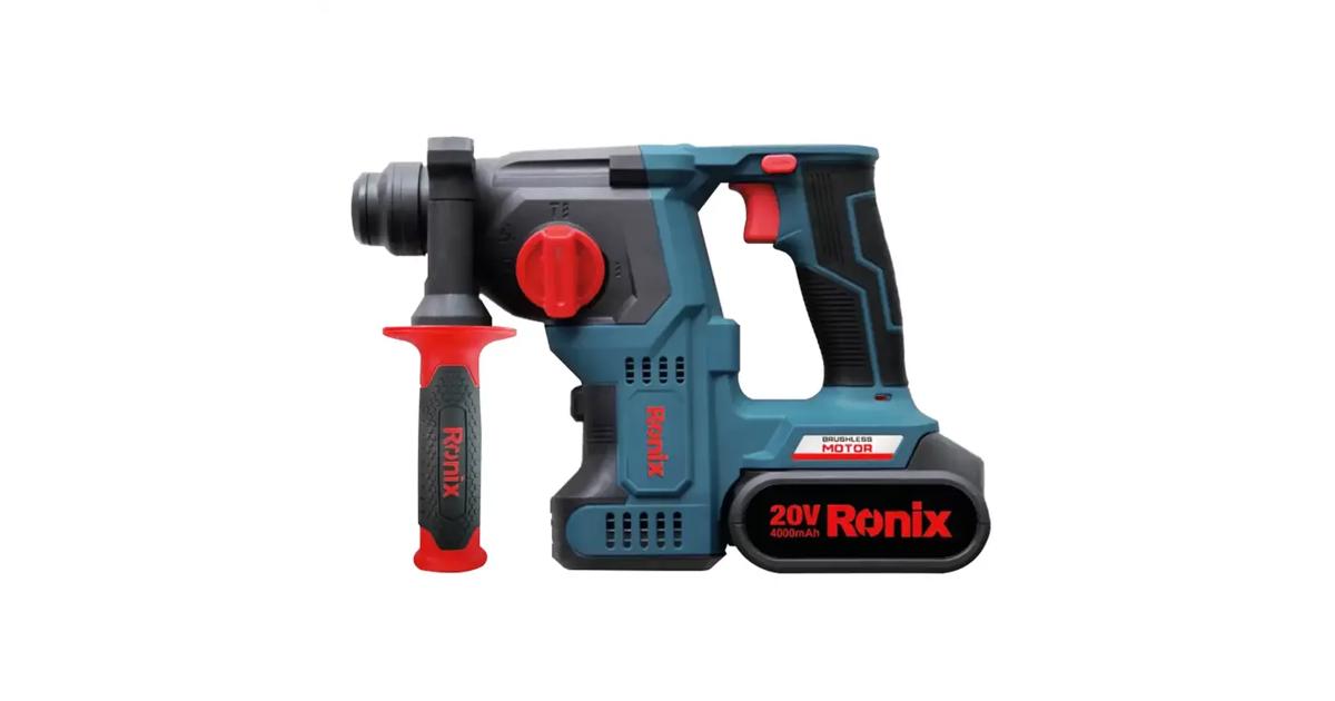 Ronix 8911K brushless cordless rotary hammer kit, 20v, 4800IPM