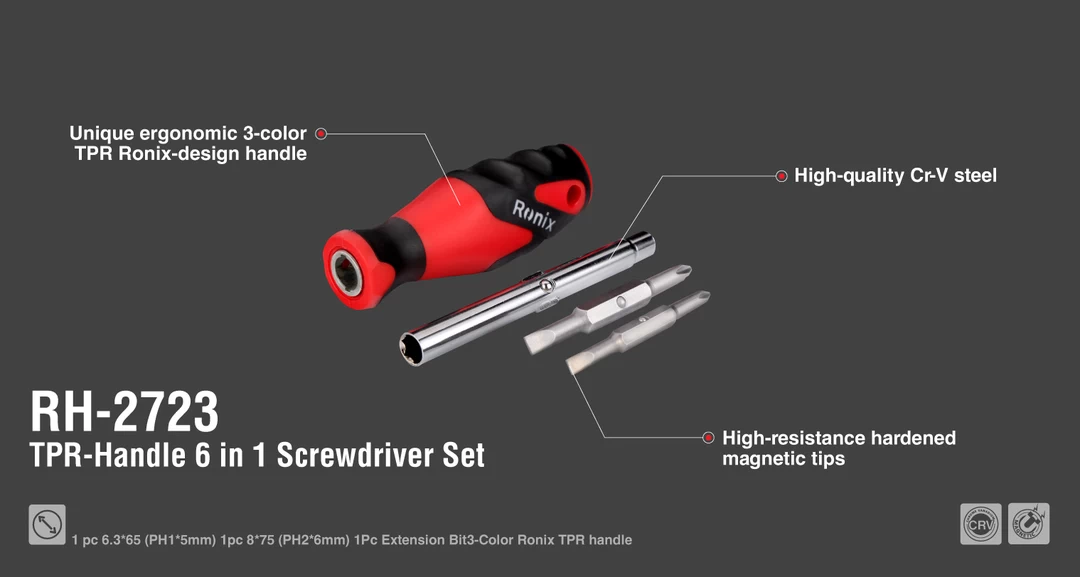 Ronix Screwdriver Bit Set-6Pcs RH-2723 with information
