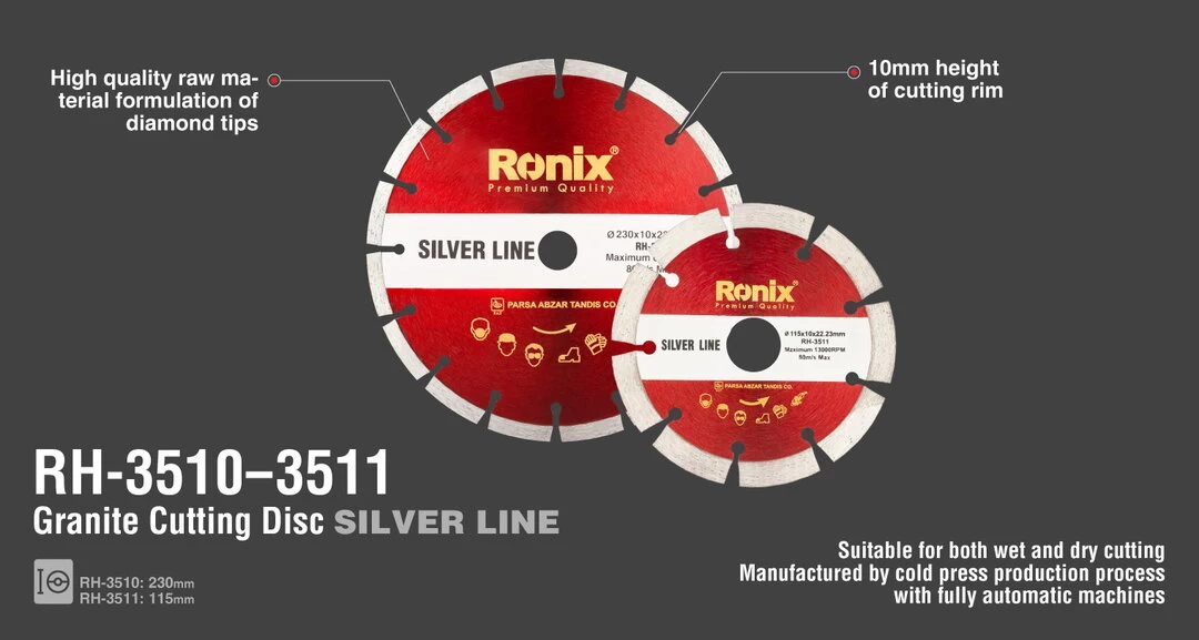Ronix Granite Cutting Disk-115 mm RH-3511 with information