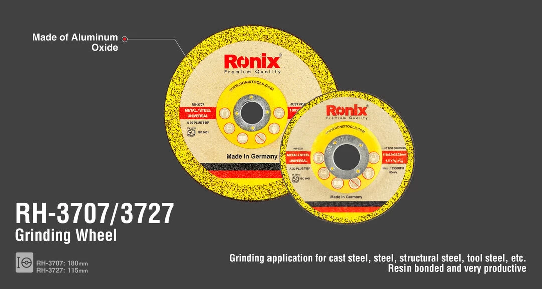 Ronix German Grinding Wheel-180*6*22.2mm RH-3707 with information